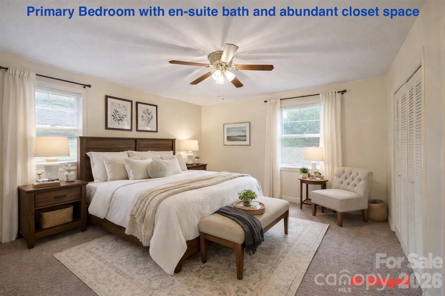 Primary Bedroom - Ai Staged - Burnsville