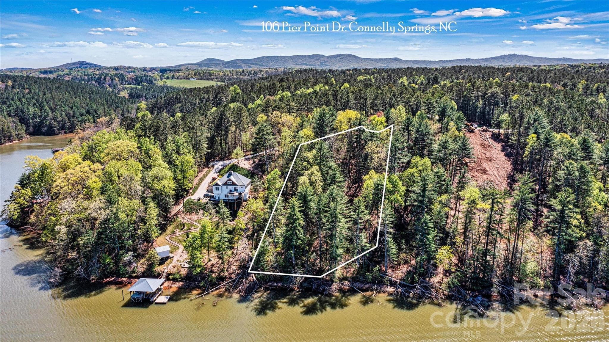 Lot Line Overlay - 106 Pier Point Drive, Connelly Springs