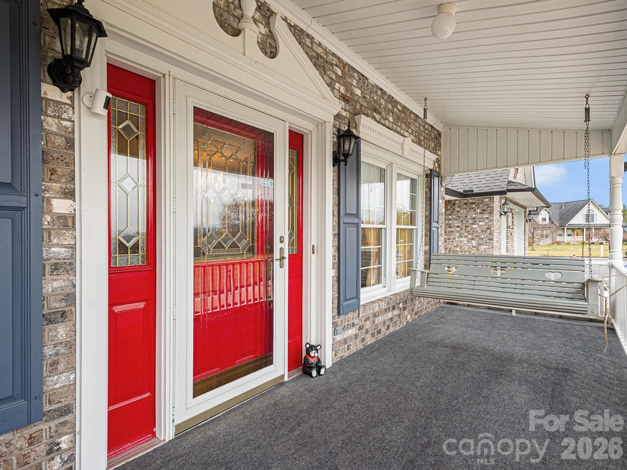 Covered front porch at front entry - 727 Jenkins Valley Road, Alexander