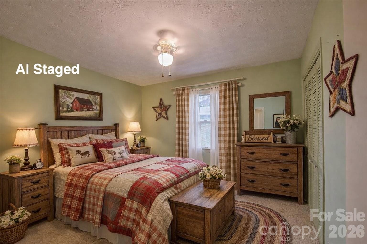 Ai Staged -Bedroom 2 - Burnsville