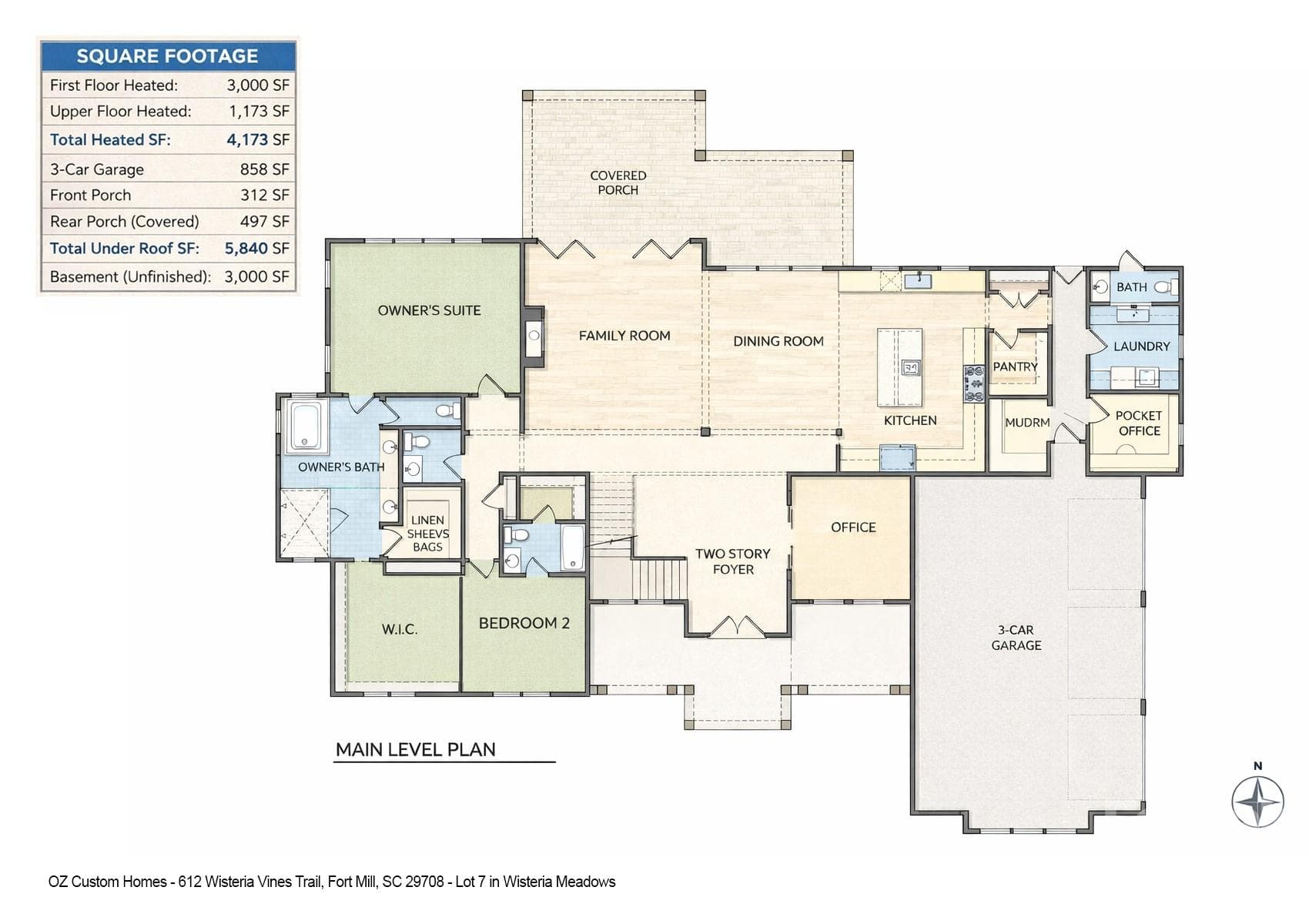 Main Floor Plan - Fort Mill