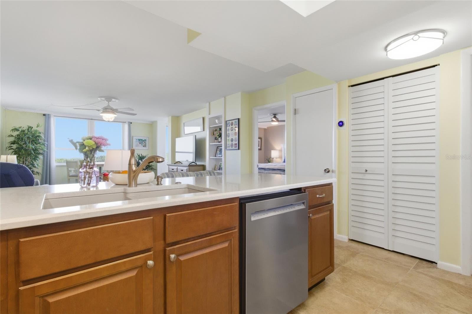 Kitchen with Stainless Appliances and Quartz Countertops - 2616 COVE CAY DR #502, CLEARWATER
