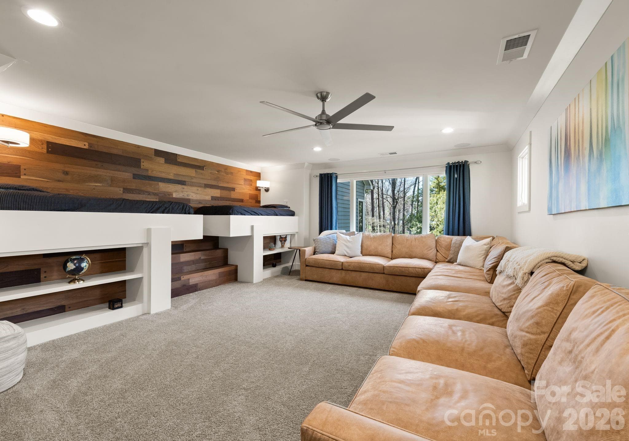 Upstairs Bunkroom & Media Room - 16208 Weatherly Way, Huntersville