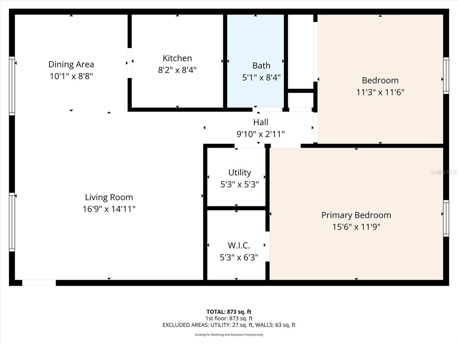 Floor plan - 9130 TUDOR DR #M105, TAMPA