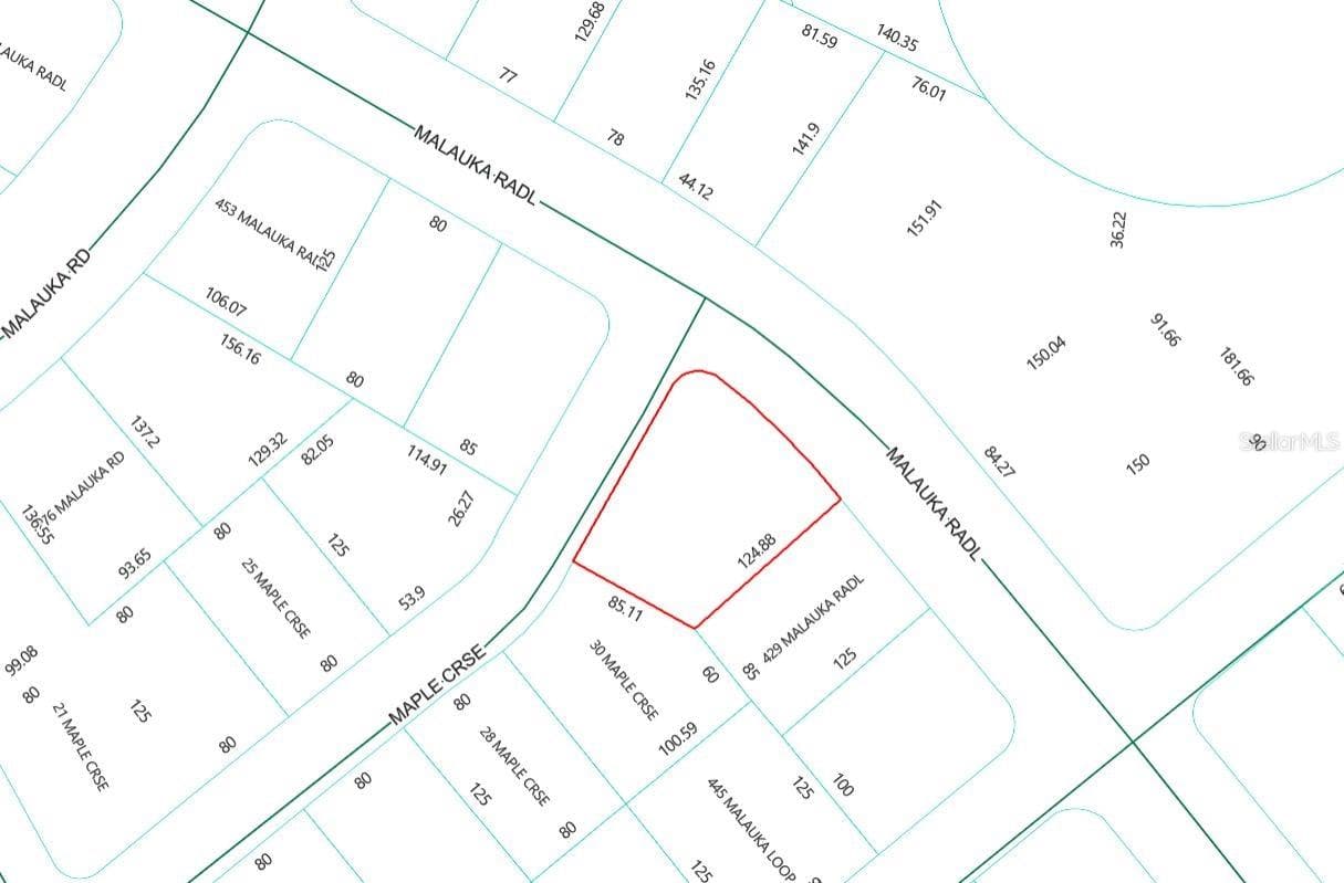 Road & Dimension View - Lot 1 MALUKA RADL, OCKLAWAHA
