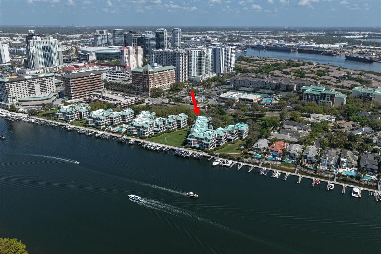 Aerial view of Seddon Channel, Seddon Cove and Harbour Island - 947 SEDDON COVE WAY #947, TAMPA