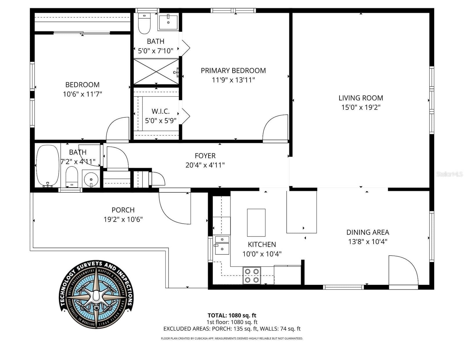 Floorplan with room dimensions - 1845 VERA PL #29, SARASOTA