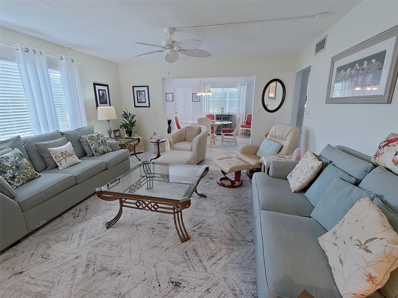Tiled floors, ceiling fans, and big windows make this an easy place to relax - 1845 VERA PL #29, SARASOTA