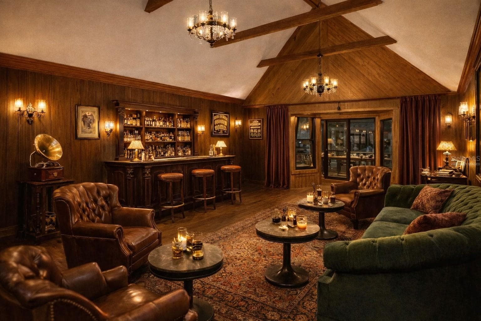 Virtually staged Speakeasy room - 11870 W RIVERHAVEN DR, HOMOSASSA