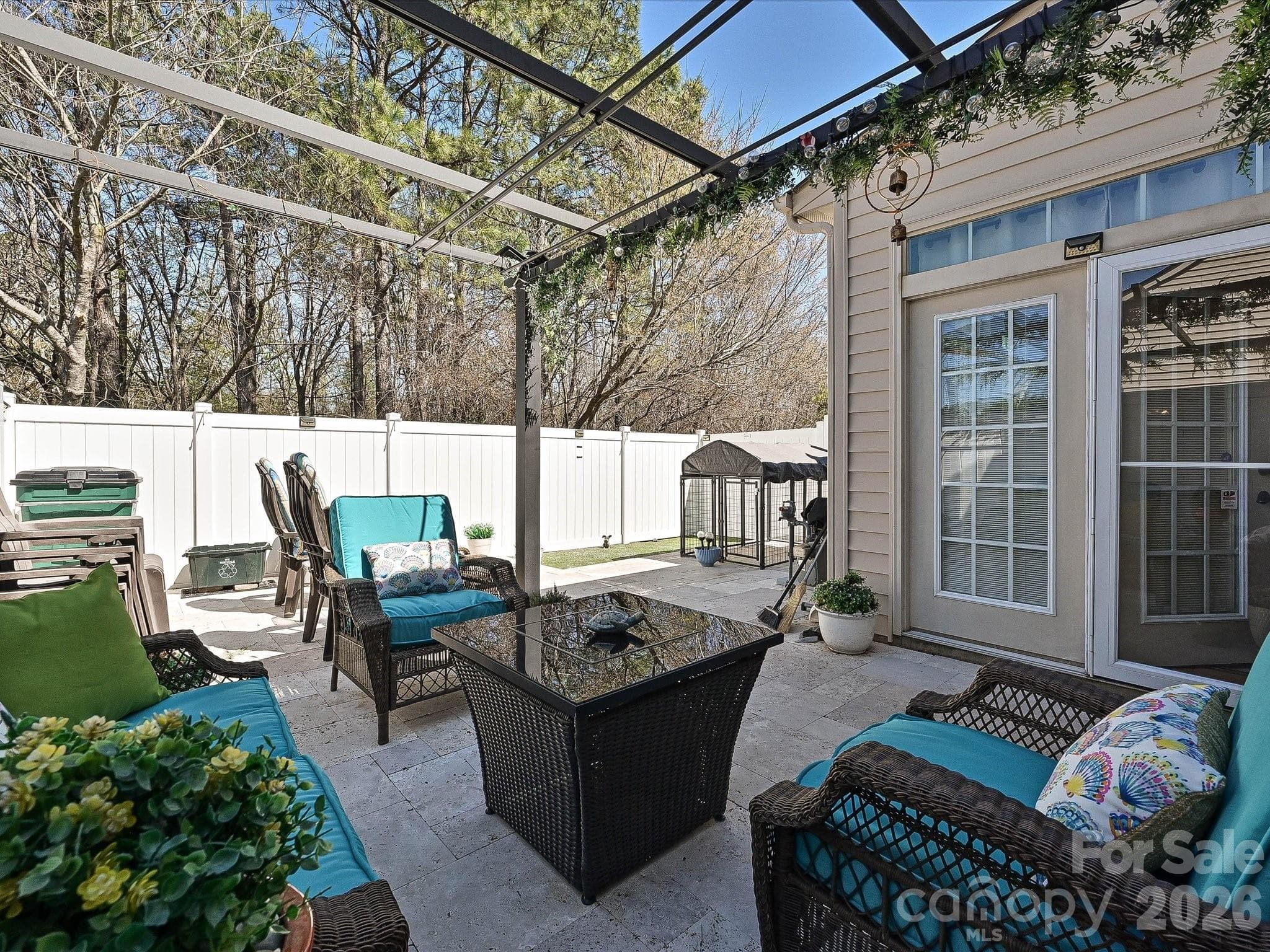 Travertine Tile-Patio - Charlotte