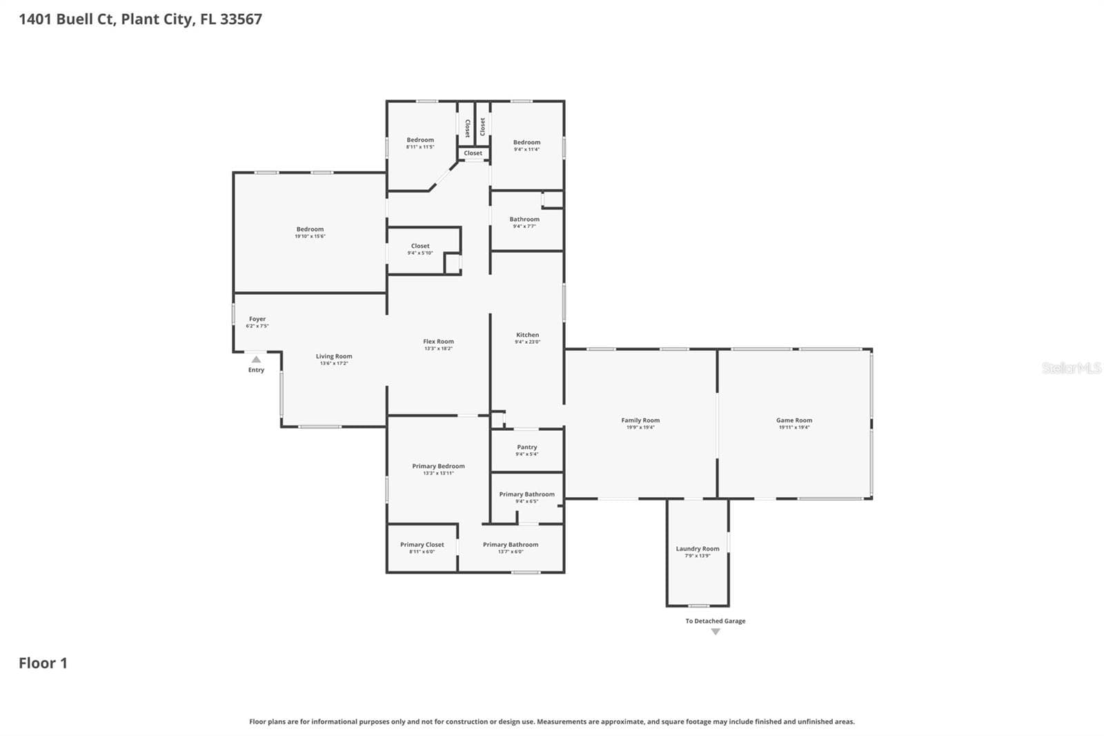 House Floorplan - 1401 BUELL CT, PLANT CITY