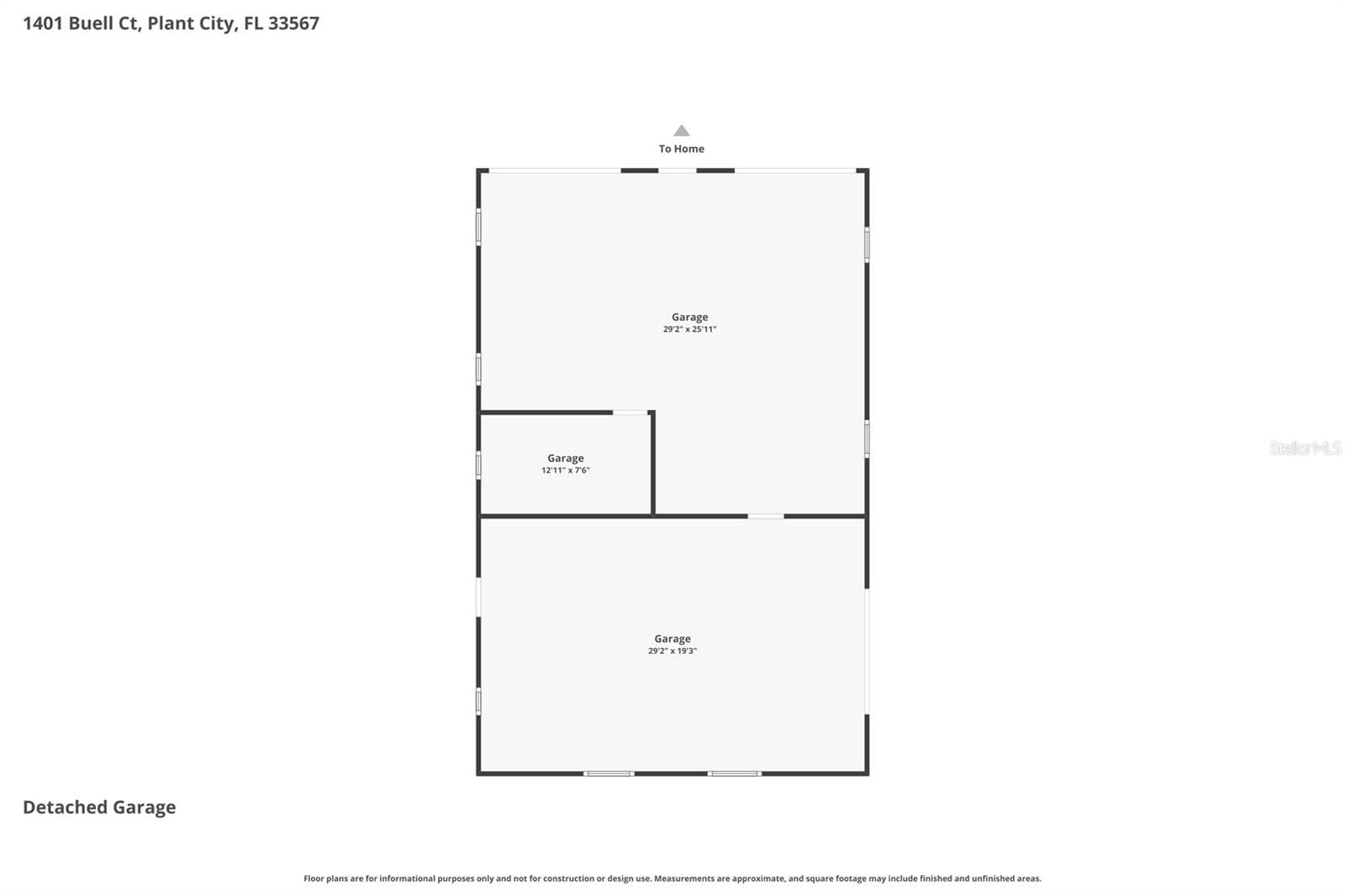 Detached Garage Floorplan - 1401 BUELL CT, PLANT CITY