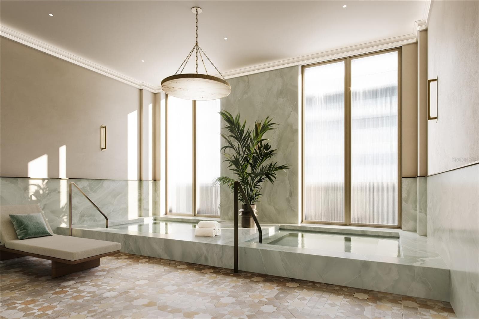 The Mira Mar Spa and Water Therapy in The Wellness Wing offers a rejuvenating retreat designed for relaxation and recovery, providing residents with a luxurious space to restore balance and well-being. - 65 S PALM AVE #1205, SARASOTA