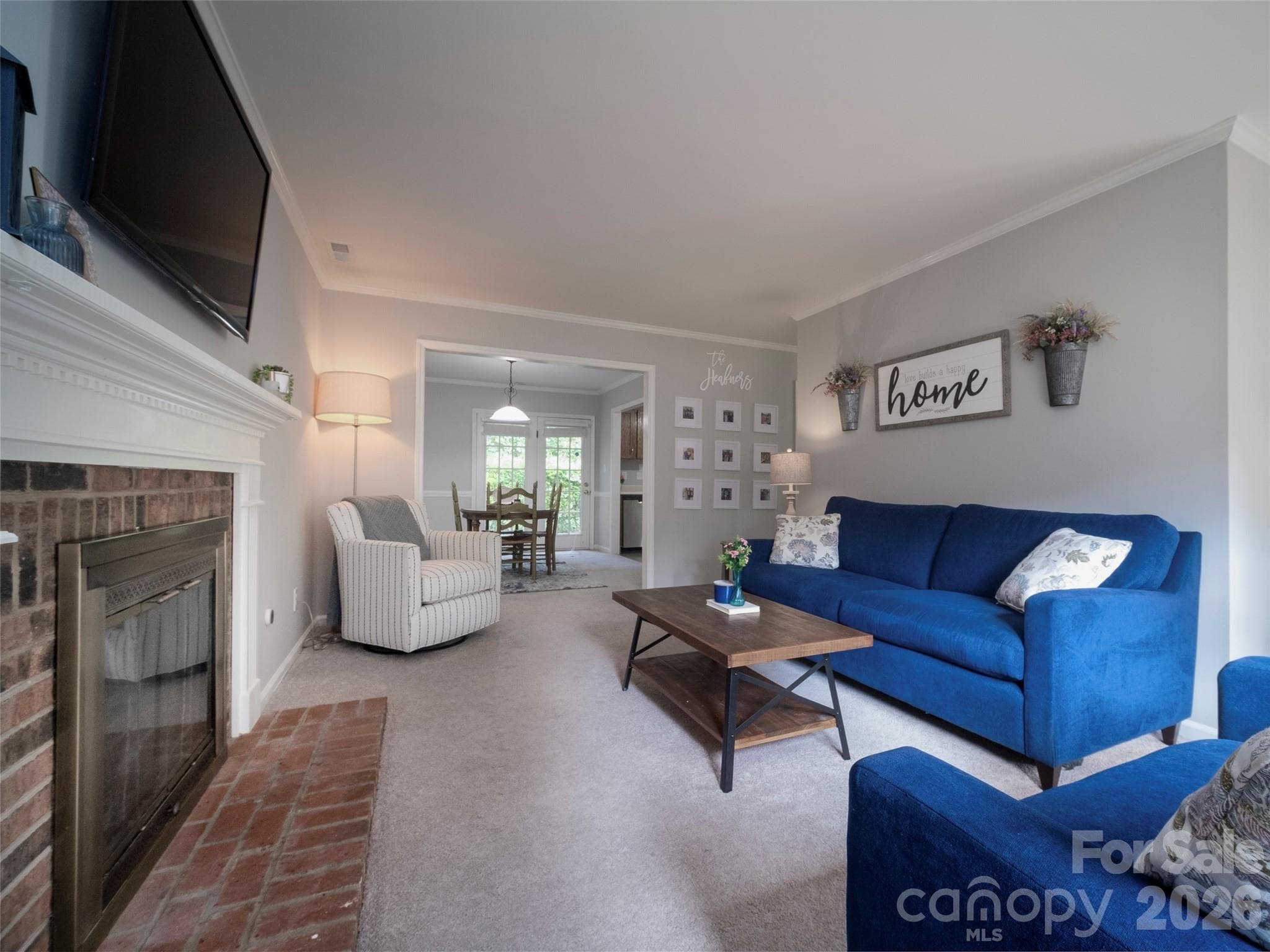 Living area with dining area beyond - 2039 Union Road, Gastonia