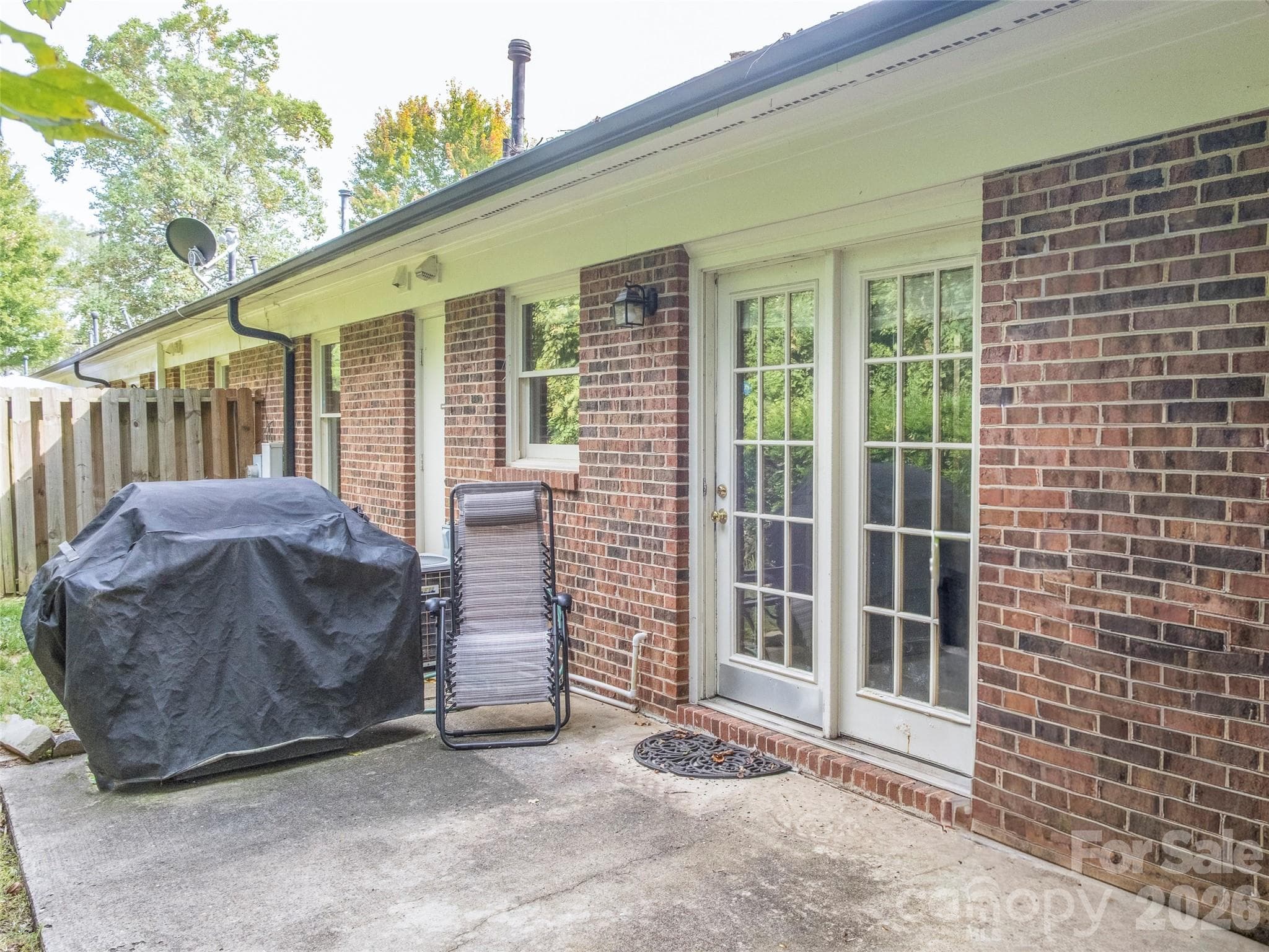 Patio with gas grill with permanent gas line - 2039 Union Road, Gastonia
