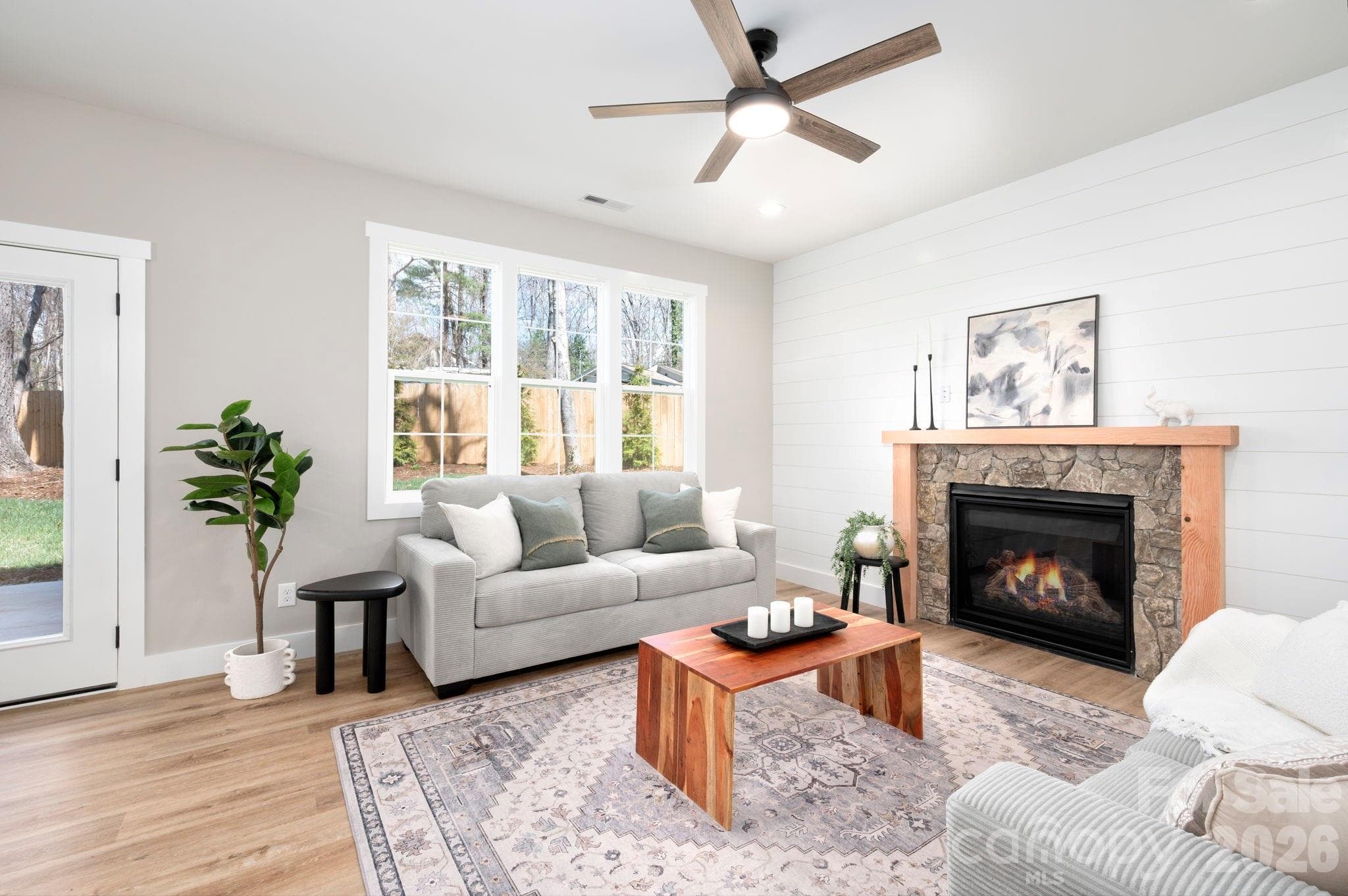 Beautiful Gas Fireplace and Custom Accent Wall - 9 Myrtle Lee Cove, Arden
