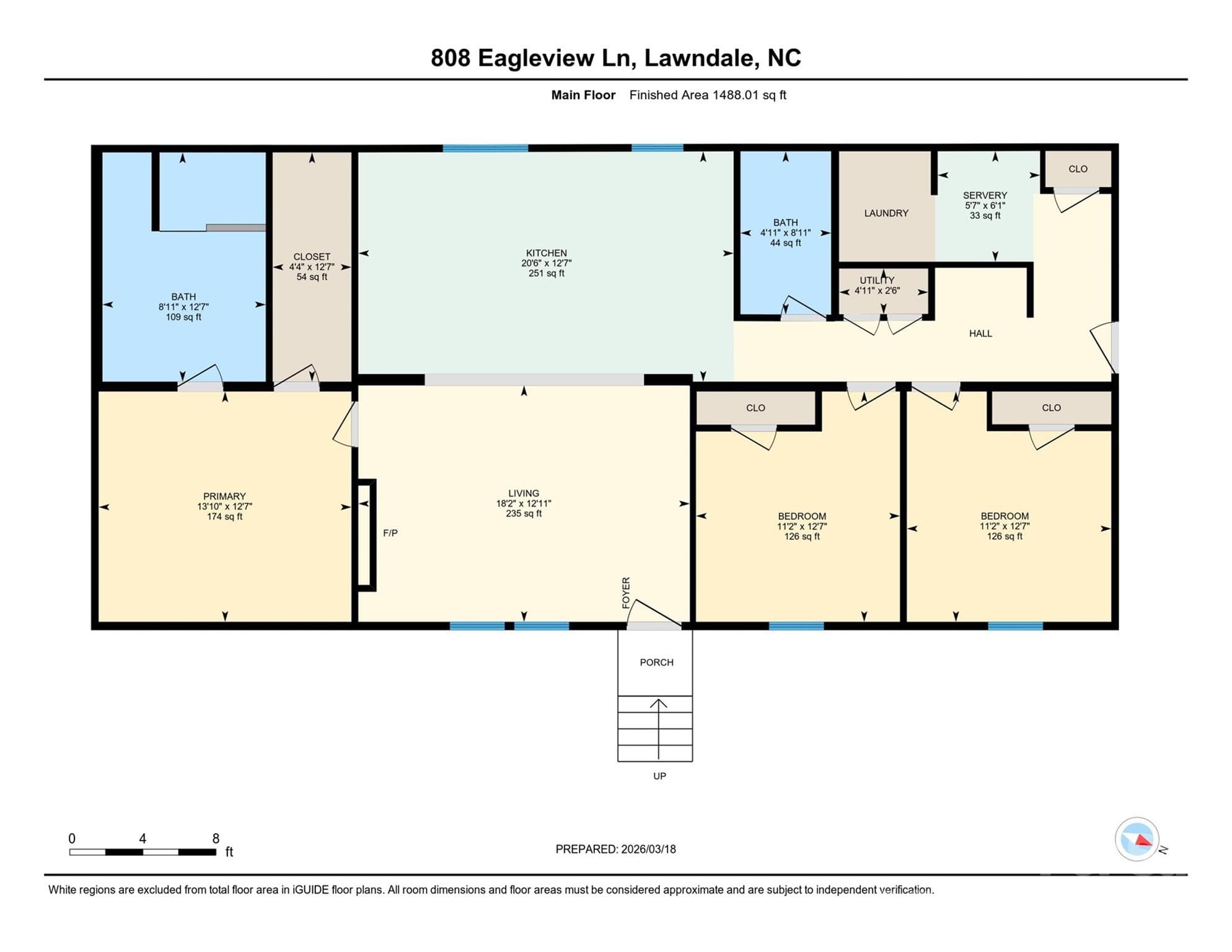 Floor Plan - 808 W Eagleview Lane, Lawndale
