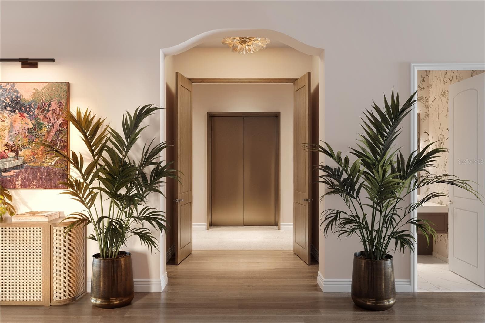 Private elevator lobby access to each residence. Renderings and plans are conceptual and provided for illustrative purposes only, with final design, materials, and specifications subject to change without notice. - 65 S PALM AVE #1503, SARASOTA