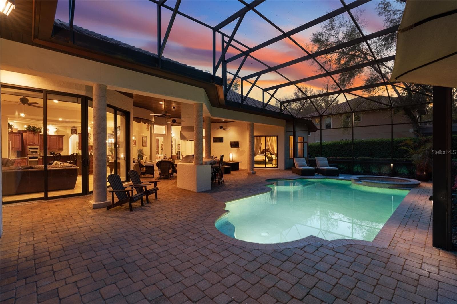 Twilight Pool/Lanai - 7341 BELLA FORESTA PL, SANFORD
