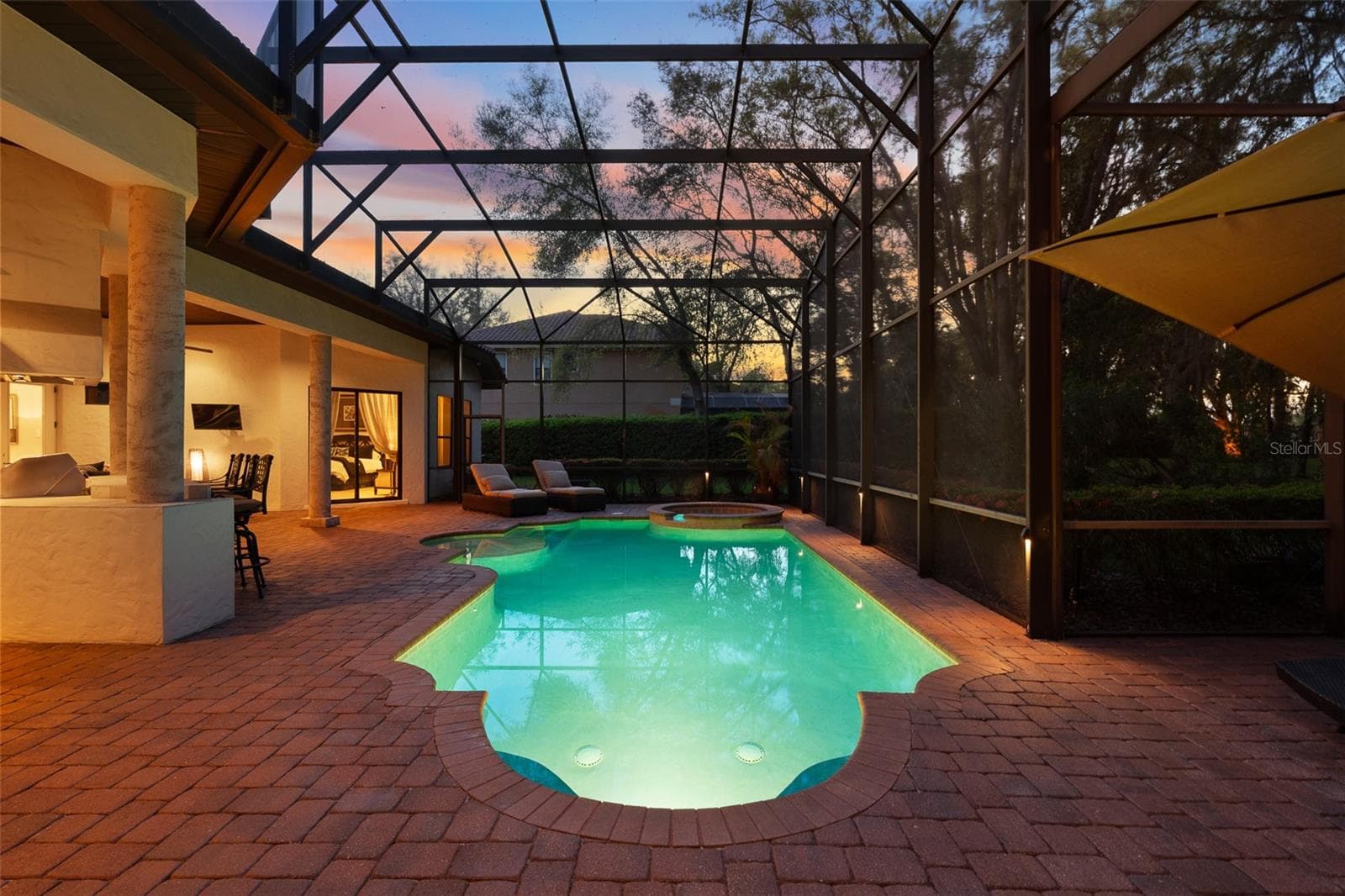 Twilight Pool/Lanai - 7341 BELLA FORESTA PL, SANFORD