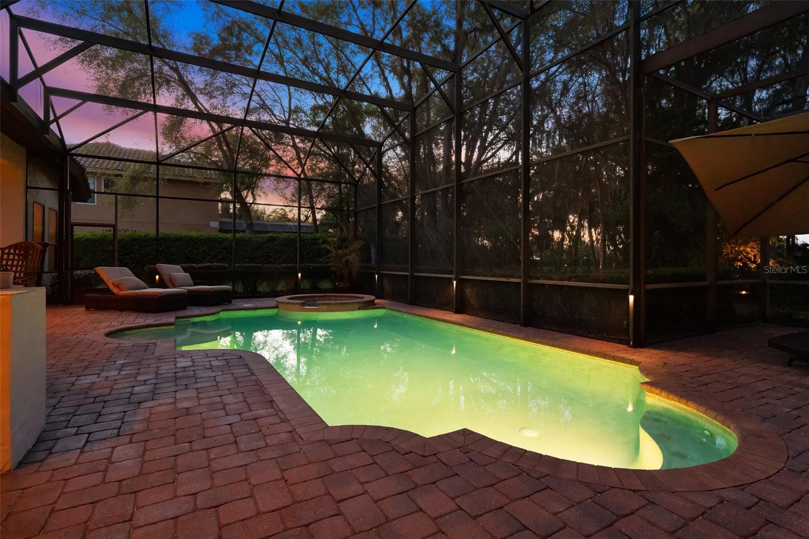 Twilight Pool/Lanai - 7341 BELLA FORESTA PL, SANFORD