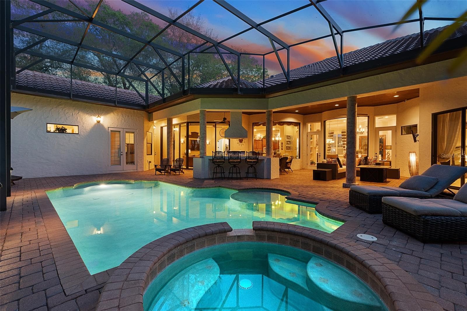 Twilight Pool/Lanai - 7341 BELLA FORESTA PL, SANFORD