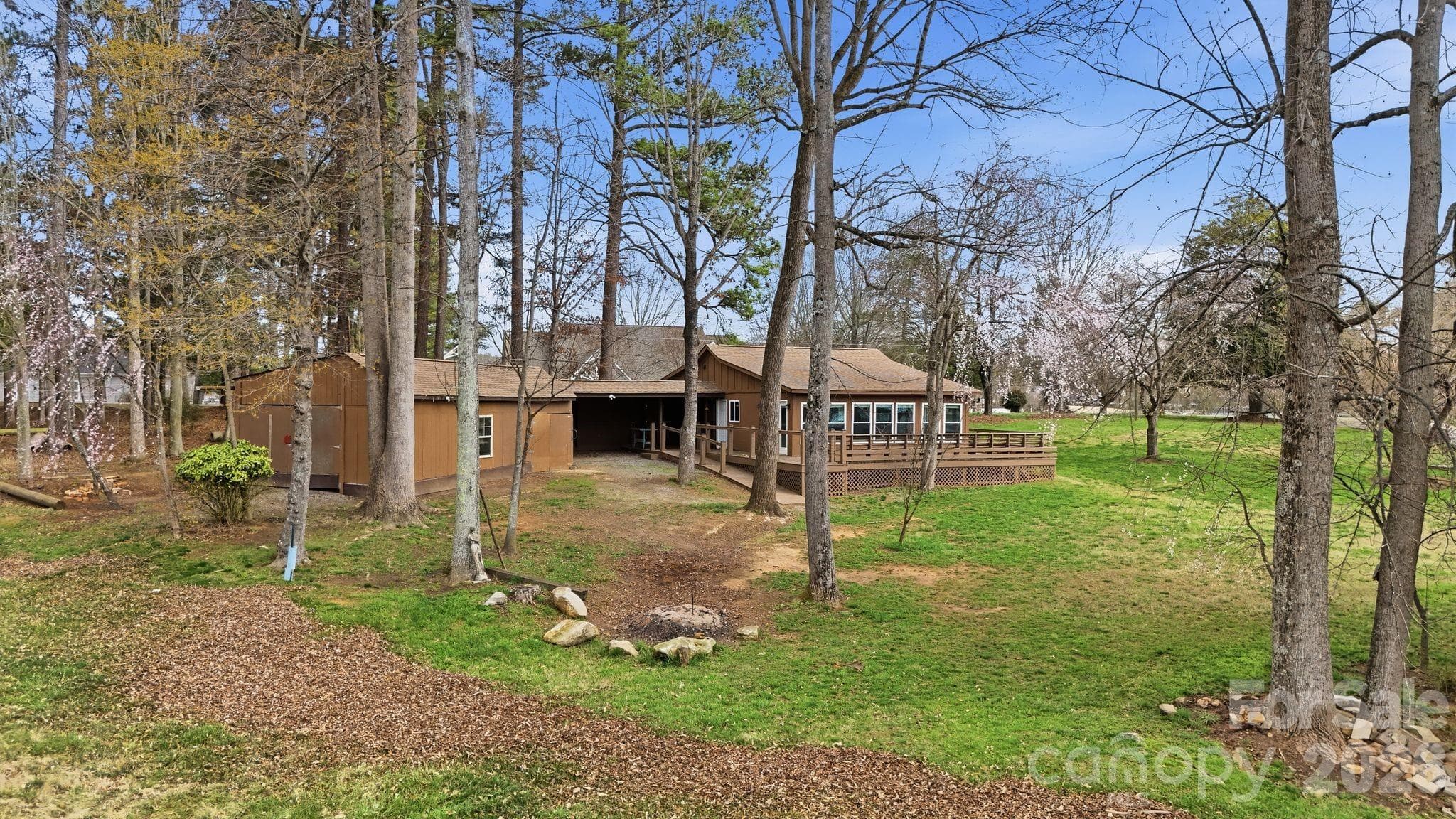 View from lake - structure and barn - Troutman