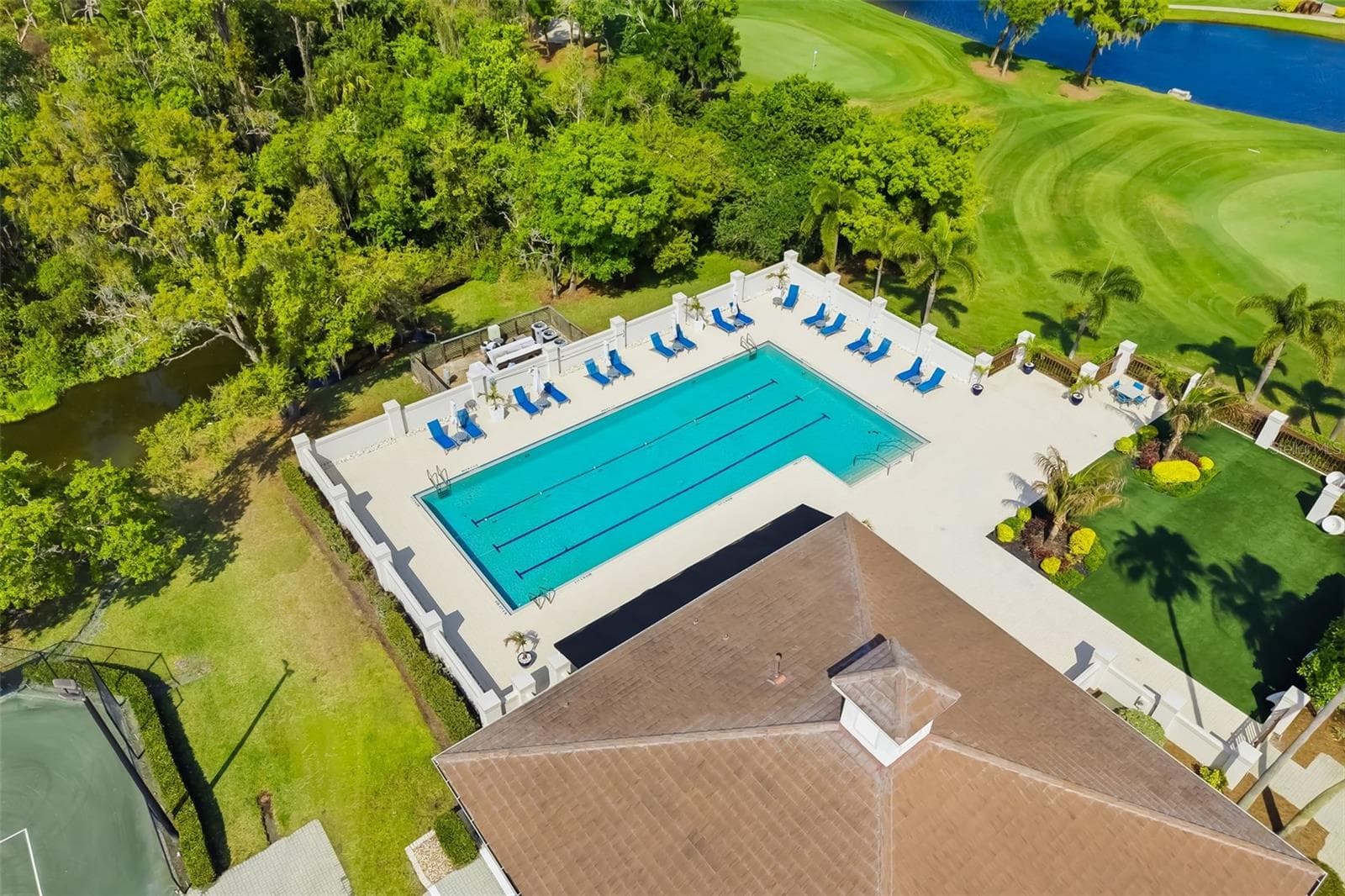 Aerial Pool - 10107 CARNOUSTIE PL, BRADENTON