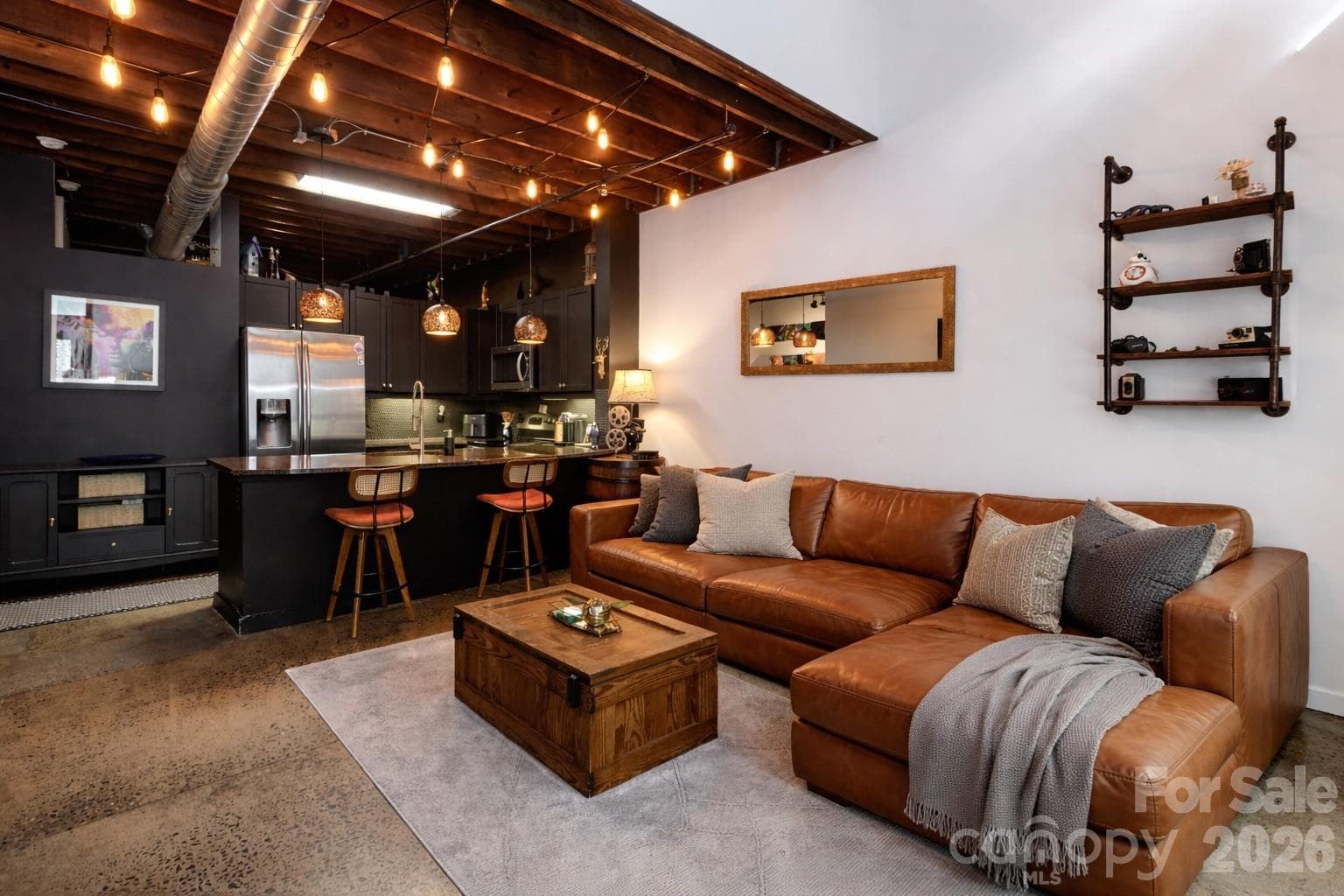 digitally added couch - 840 Academy Street, Charlotte