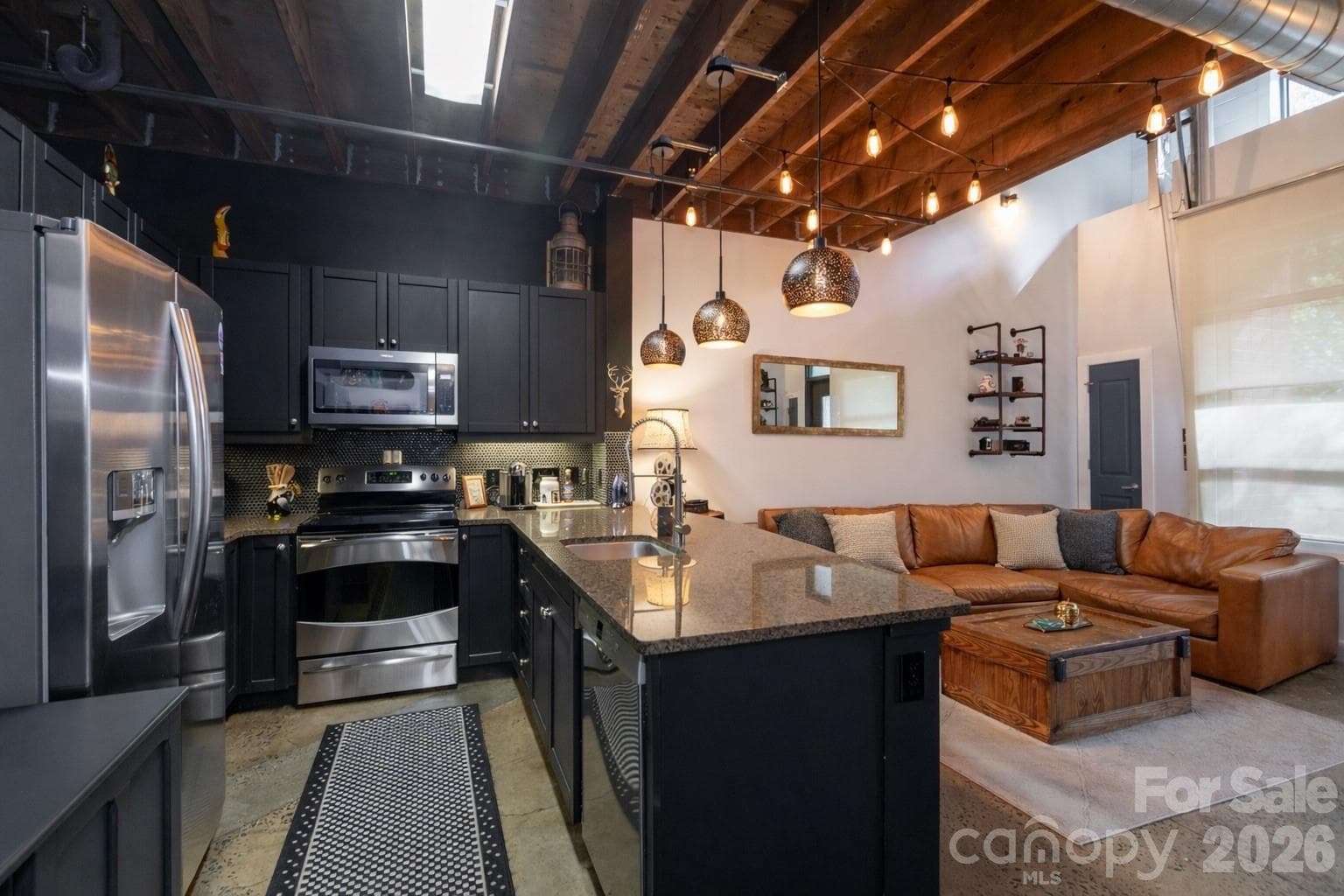 digitally added couch - 840 Academy Street, Charlotte