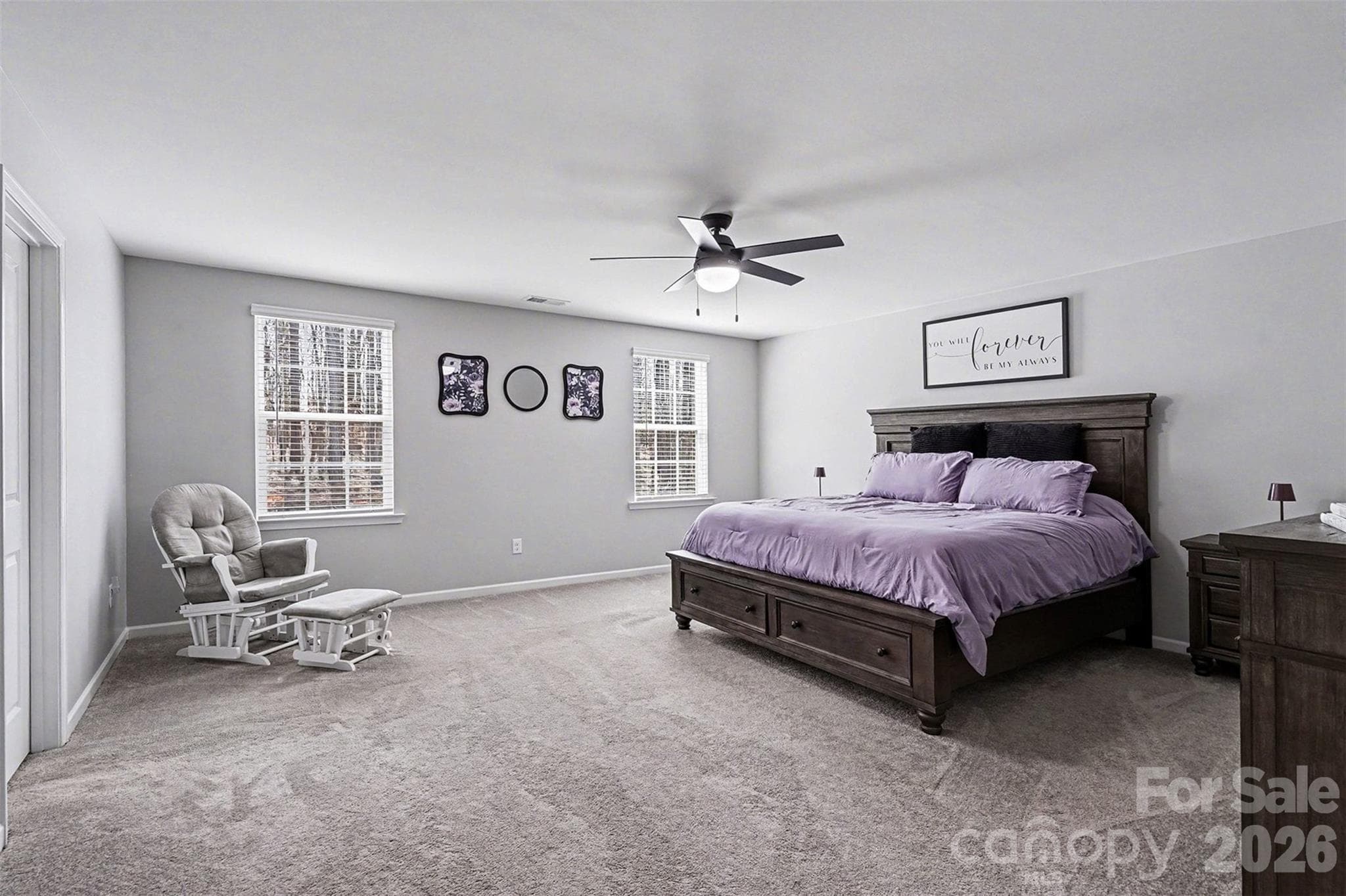 Oversized primary bedroom on 2nd floor - 310 Hamptons Cove Road, Troutman