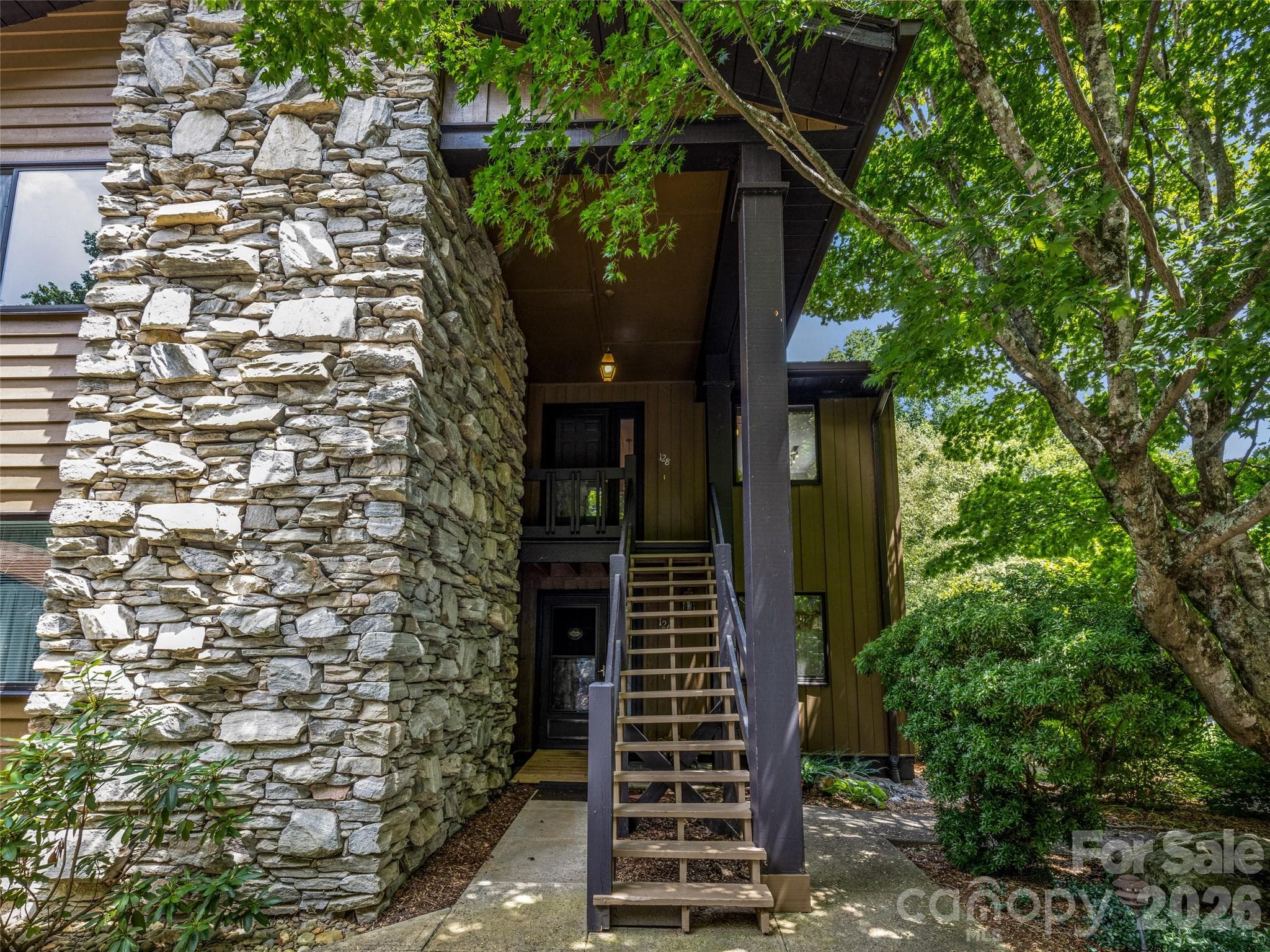 Stairs leading to front door entry - Hendersonville
