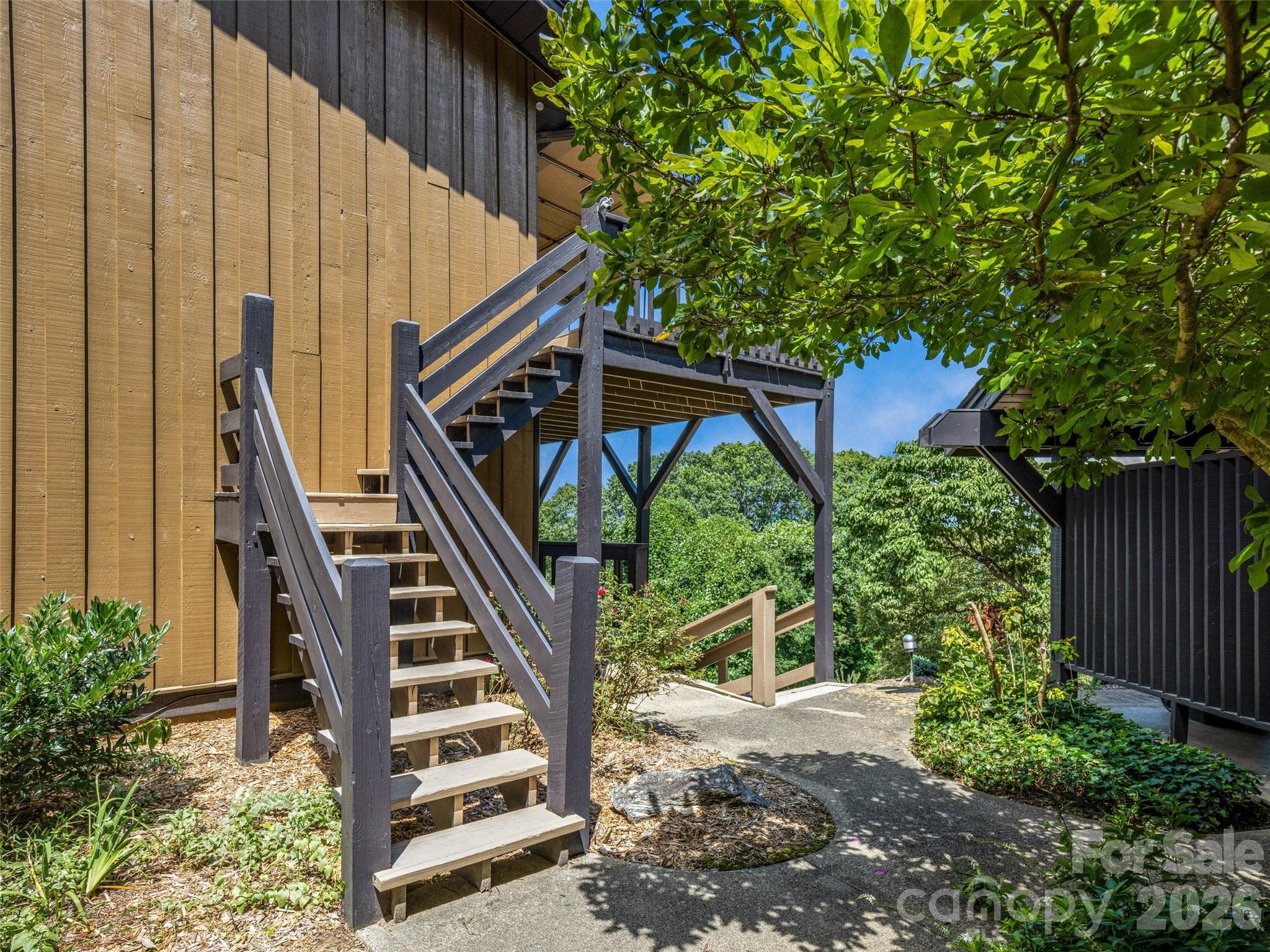Stairs coming from the back deck - Hendersonville