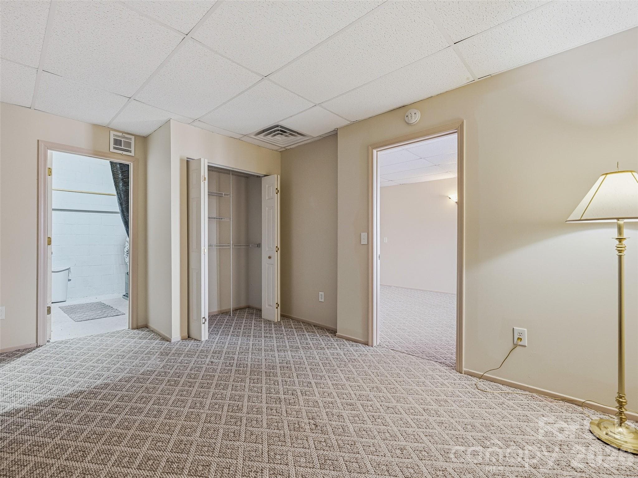 Basement apartment bedroom and storage area - Hendersonville