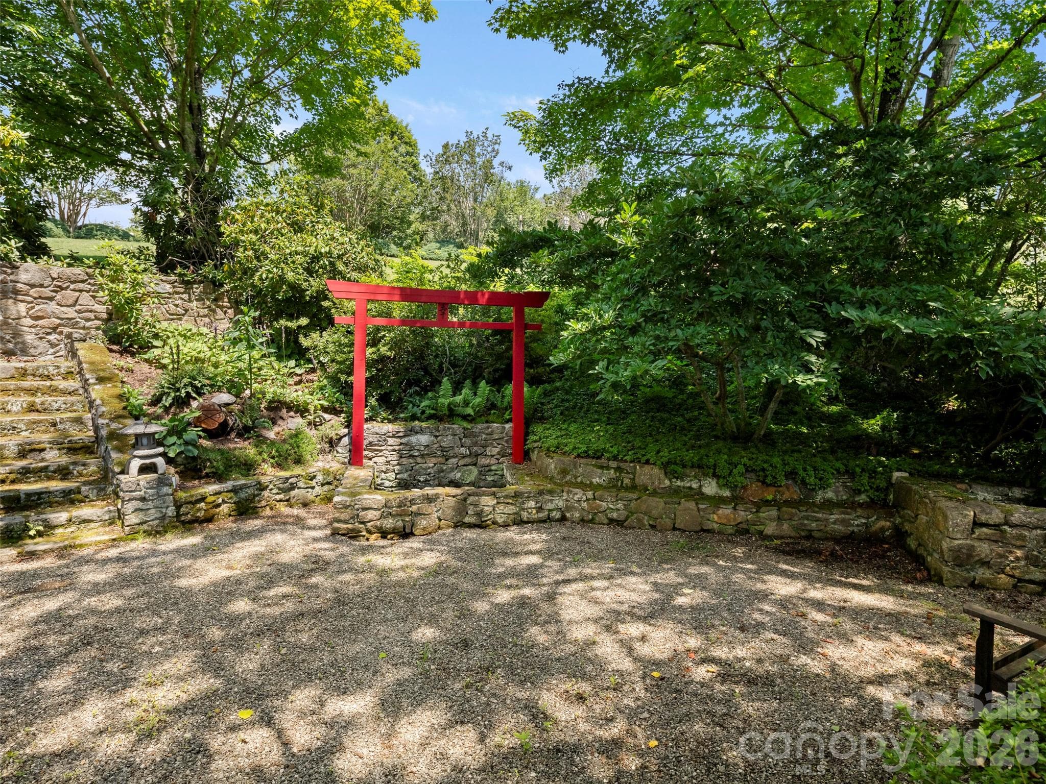 Meditation bench at the Japanese Pond - Asheville