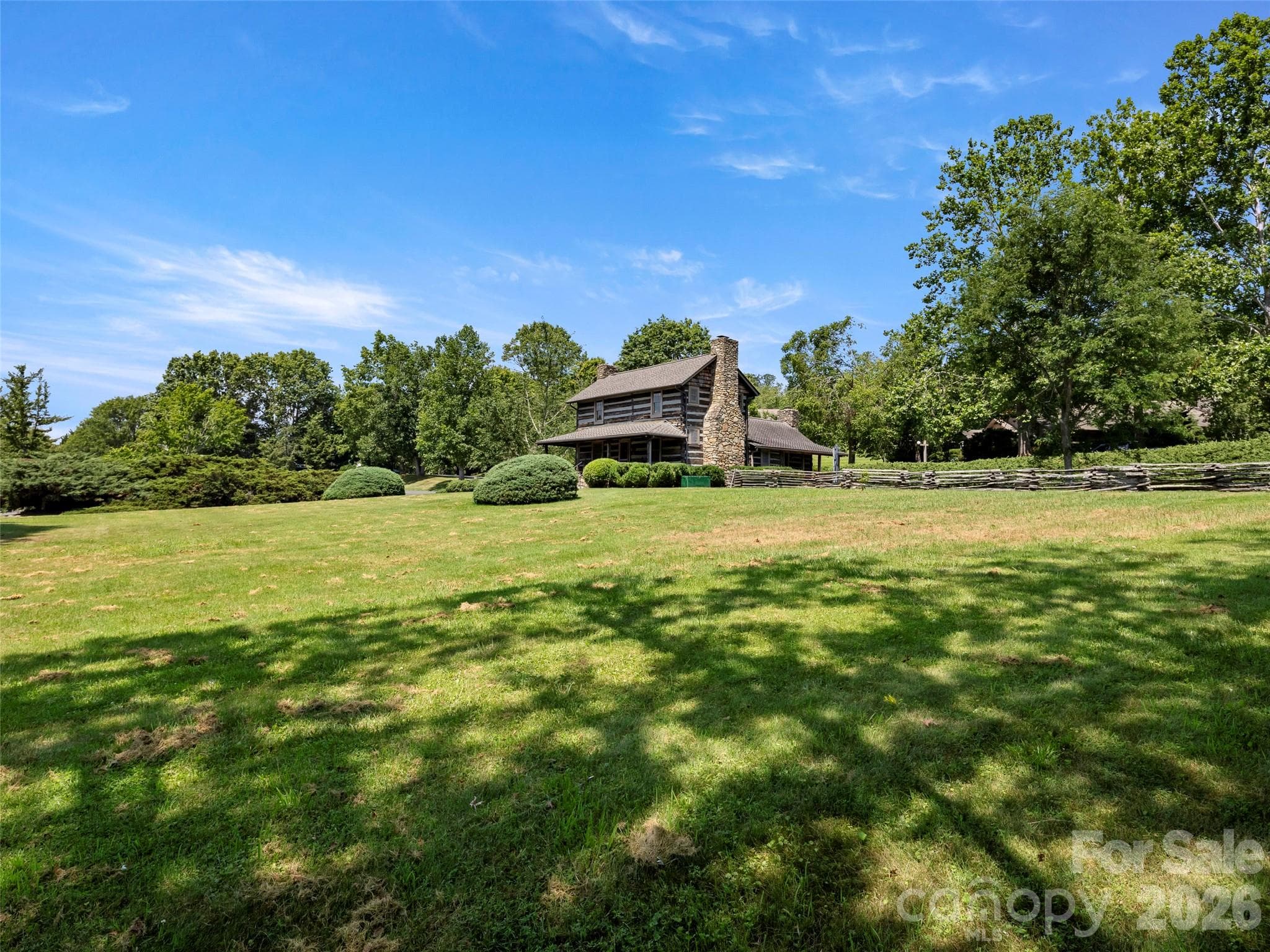 Log cabin complete with library, billiard table and bark park for furry family members - Asheville