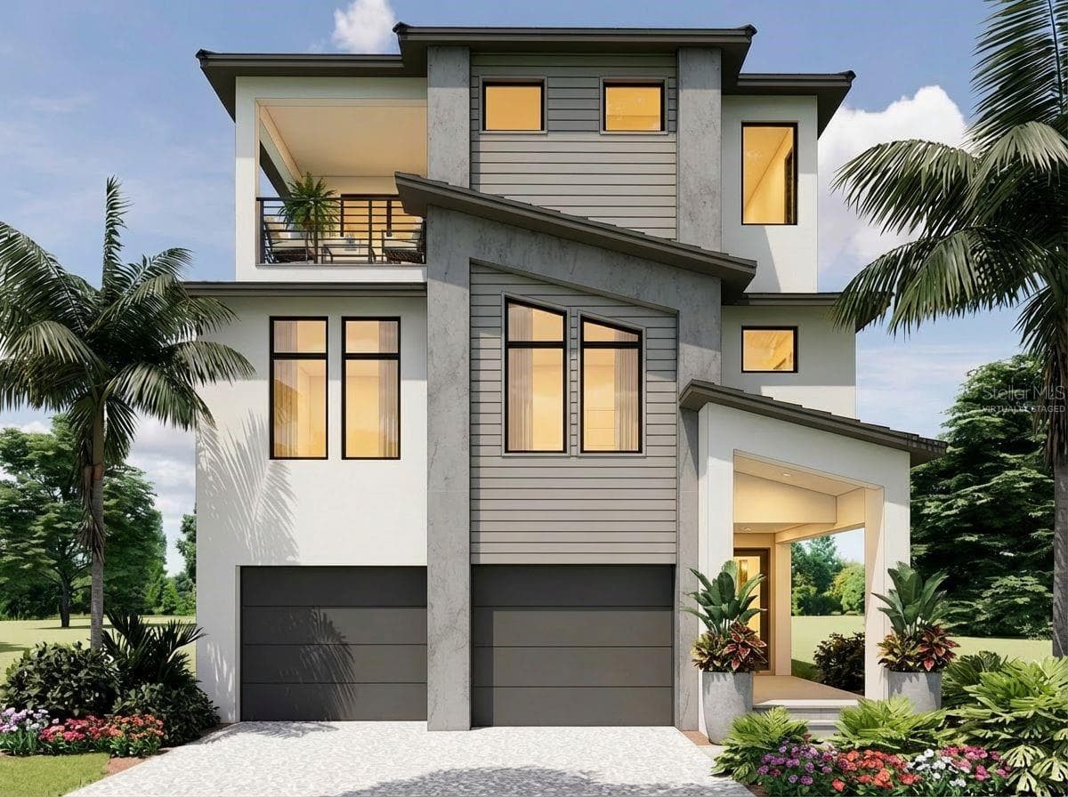 Virtually Staged Front Exterior - 4903 COMMONWEALTH DR, SARASOTA