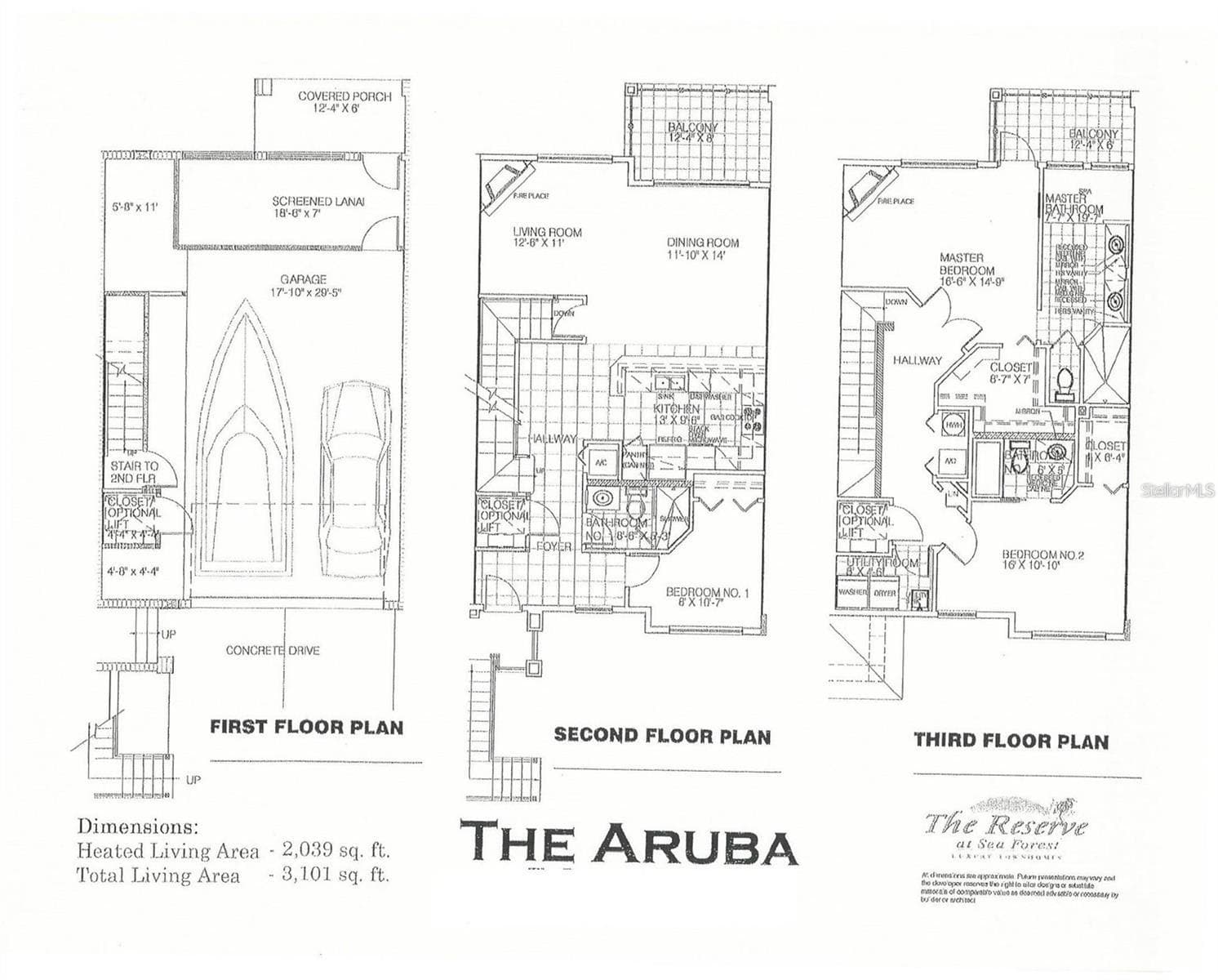 TOWNHOME FLOOR PLAN - 6518 SAND SHORE LN, NEW PORT RICHEY
