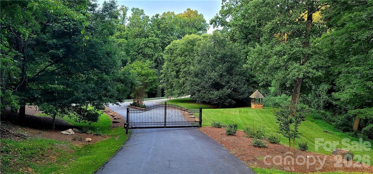 Gate as you are leaving to "hit the town" - Lot 59 Bear Cliff Way, Lake Lure