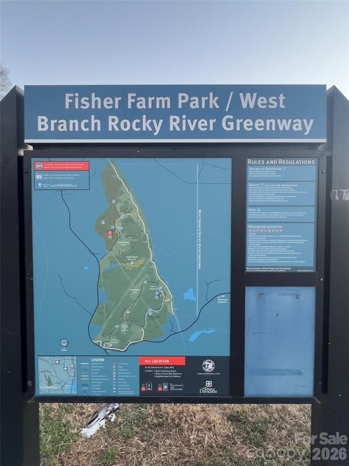 Fisher Farm Park Greenway Map - Davidson