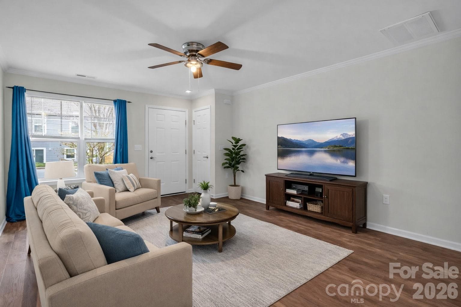 Living room virtually staged - Arden