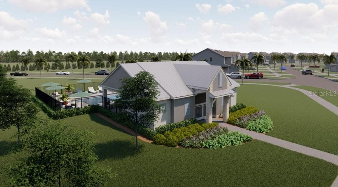 Community cabana rendering - 2418 PARK RIDGE ST, APOPKA