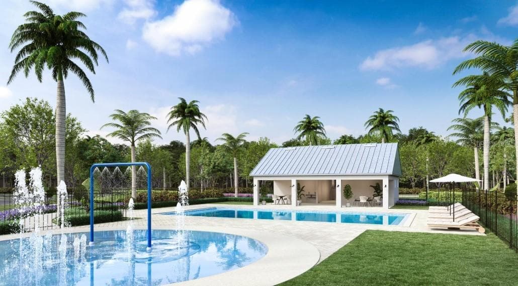 Community pool is highlighted by a newly-constructed splash pad - 2418 PARK RIDGE ST, APOPKA