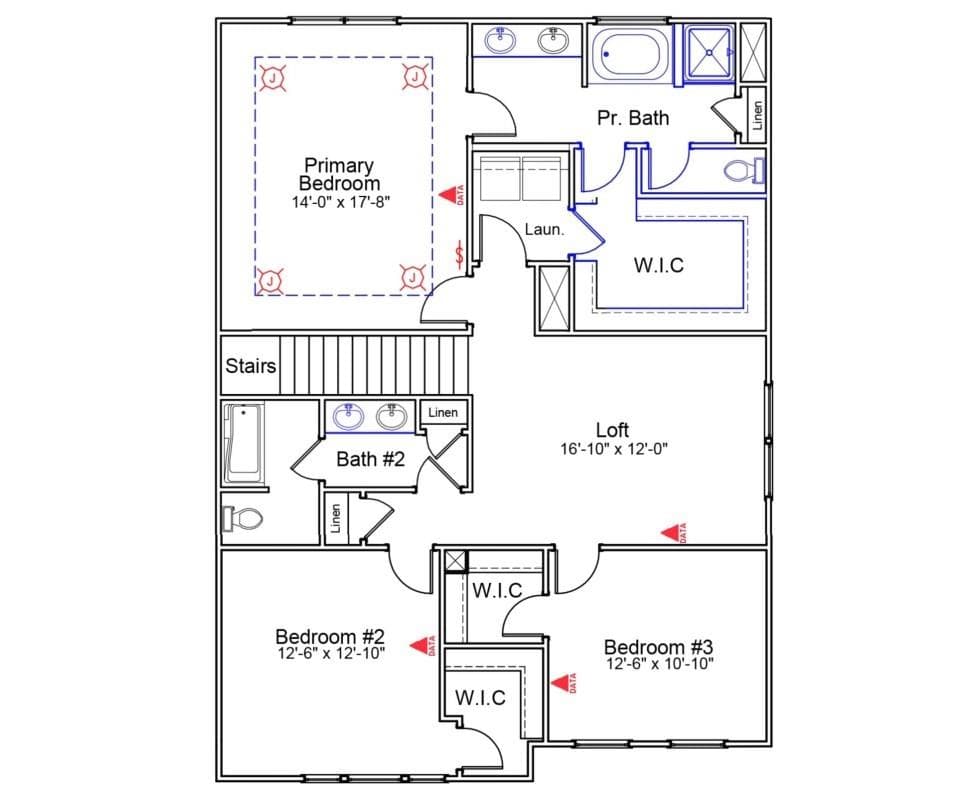 Meriweather Plan - 2nd Floor Lot 173 - 1305 Bansal Drive, Charlotte
