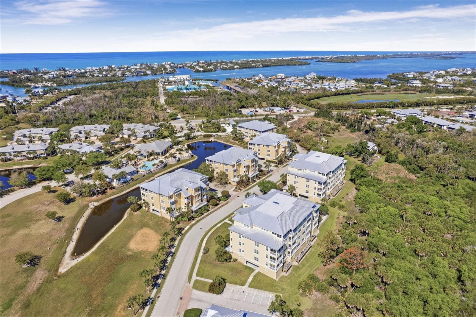 Arial View with the Gulf - 8561 AMBERJACK CIR #302, ENGLEWOOD