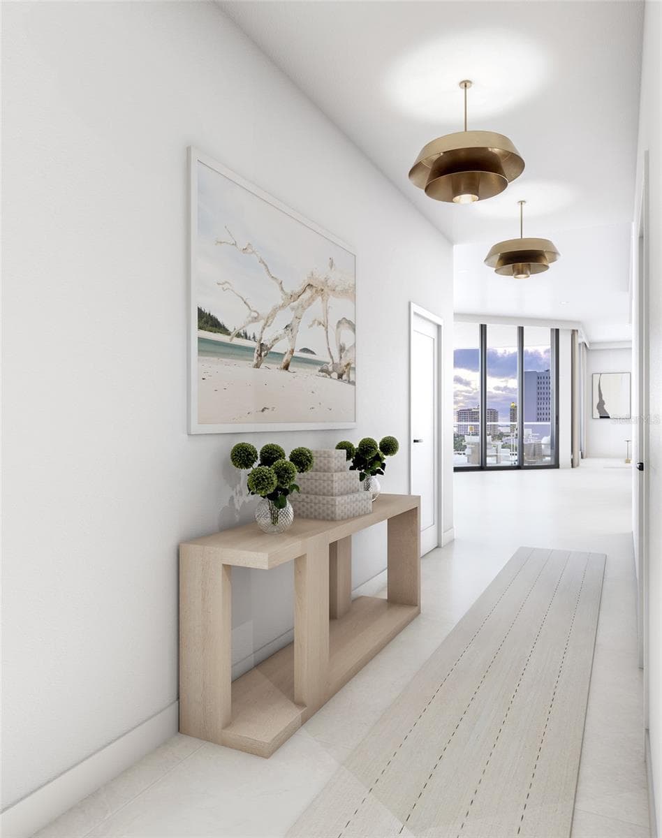 Foyer Hallway - 290 COCOANUT AVE #703, SARASOTA