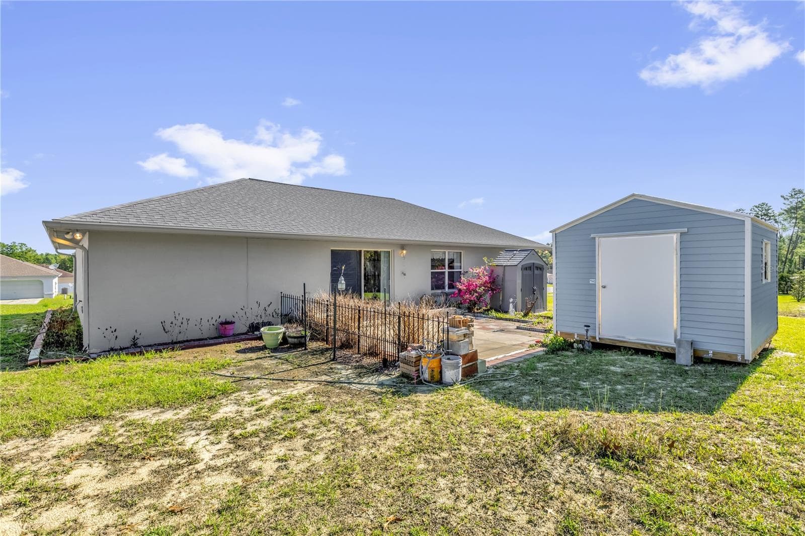 Rear of Home w Shed - 8506 SW 136TH LOOP, OCALA