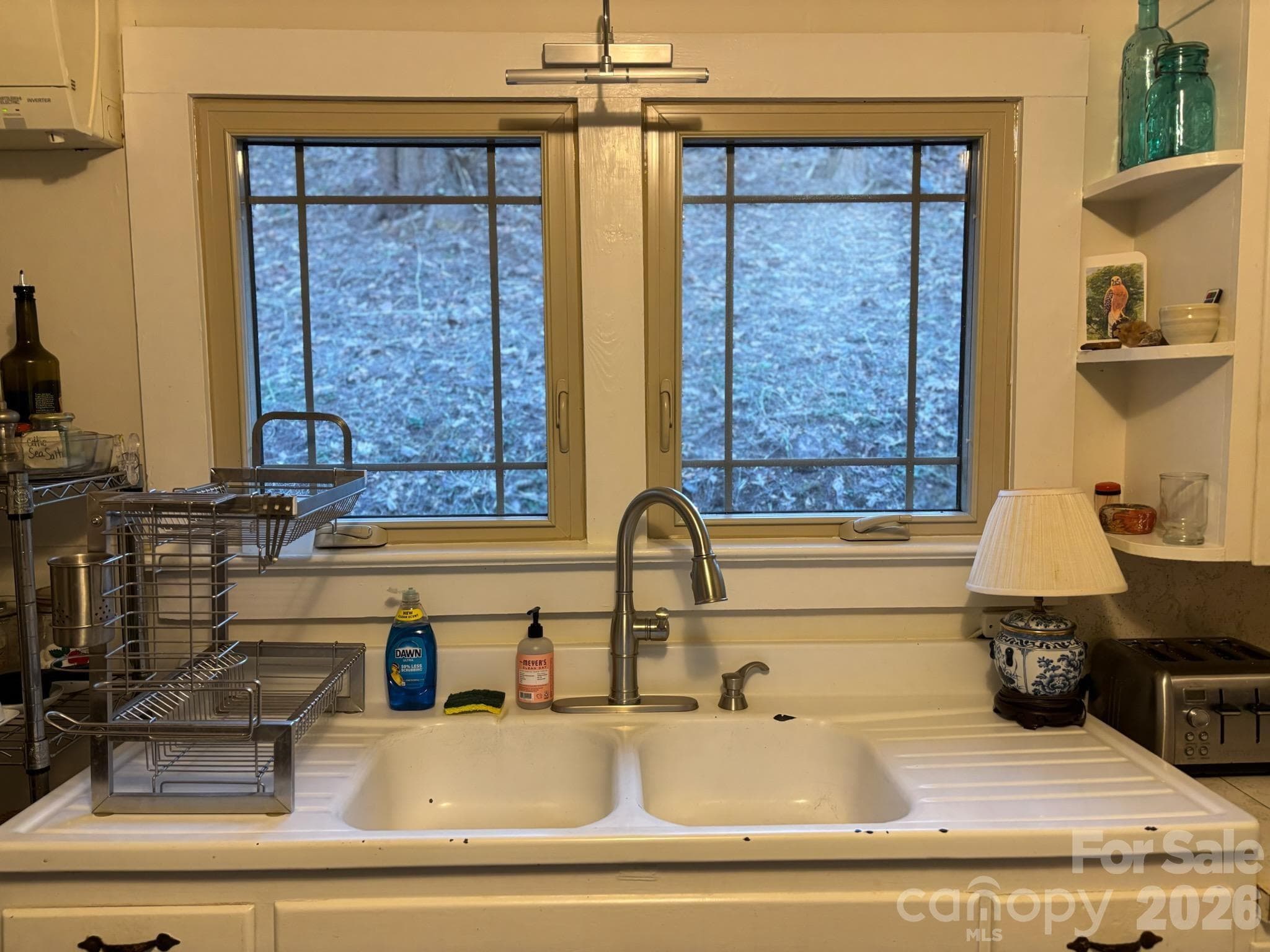 Main house kitchen with beautiful farm sink - 324 Marble Mine Road, Bakersville