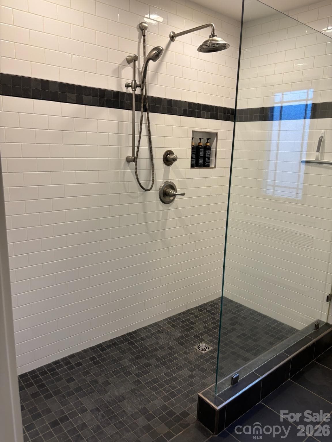 Main house custom walk-in shower - 324 Marble Mine Road, Bakersville