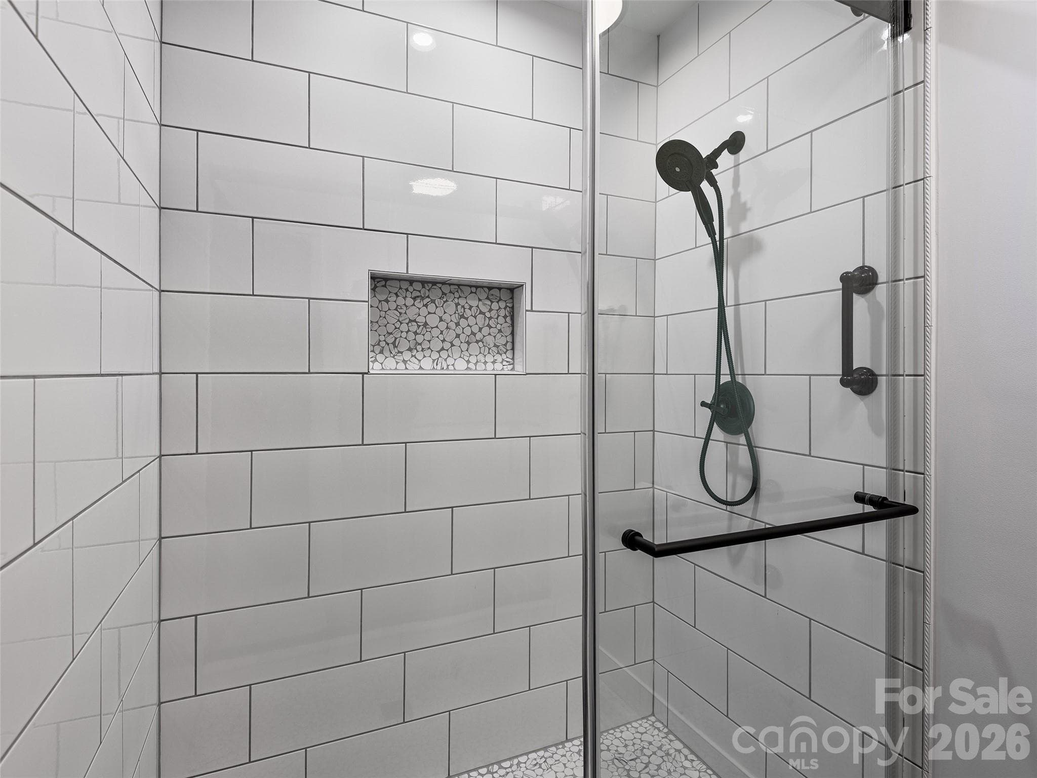 Primary Shower & Toilet Room. - 521 Crowfields Lane, Asheville